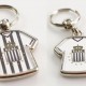 Custom metal shirt shape keychains front and back