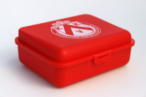 Custom lunch box red