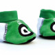 Custom baby booties green