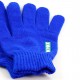 Custom blue gloves with logo embroidered