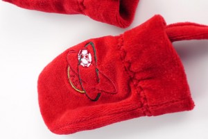 Custom baby gloves with embroidered logo