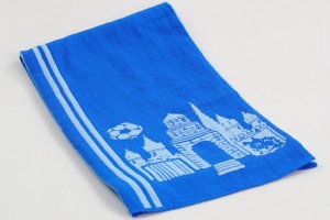 Custom business luxe scarf light blue