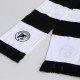 Bar football scarf black and white with logo