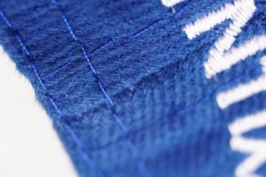 Custom cap stitching detail