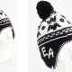 Custom Peruvian beanie hat black & white