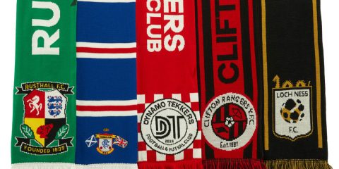 custom design football scarves selection