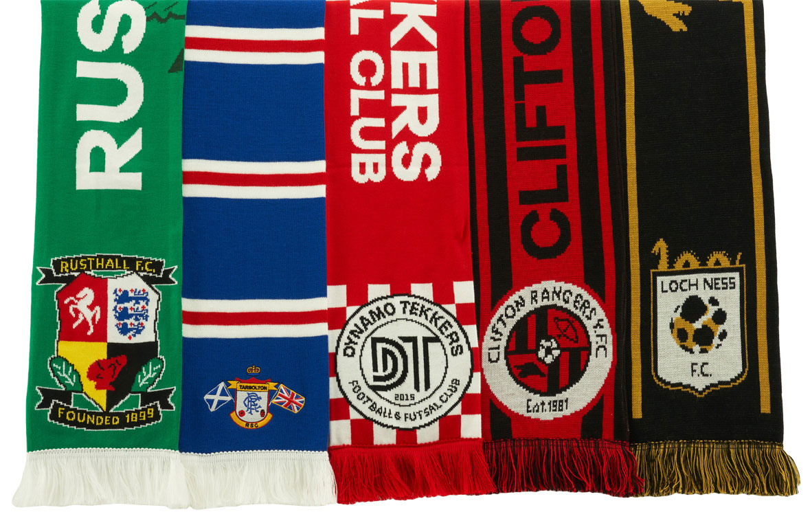 custom design football scarves selection