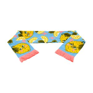 Custom made childrens scarf lemon design